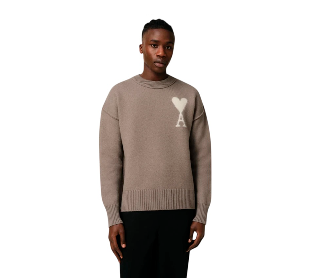 Ami de Coeur En Laine - Pull Taupe