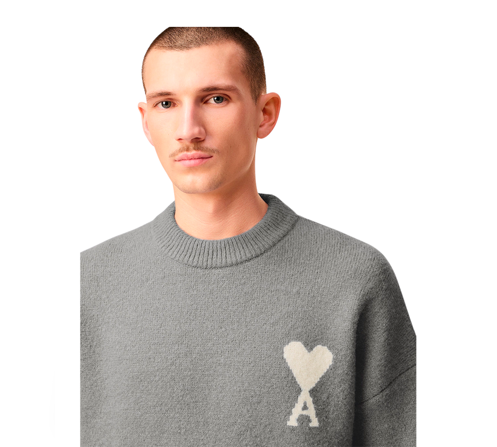 Ami De Coeur Crewneck Sweater - Grey Alpaca
