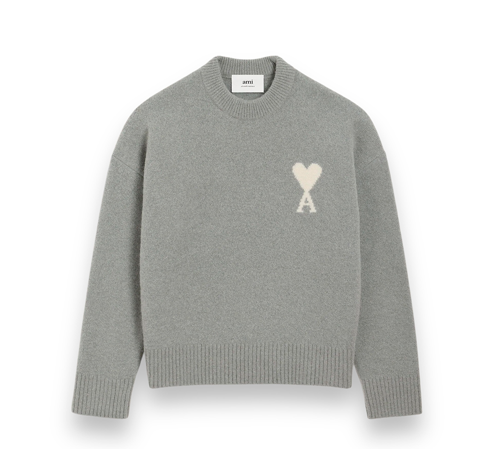 Ami De Coeur Crewneck Sweater - Grey Alpaca