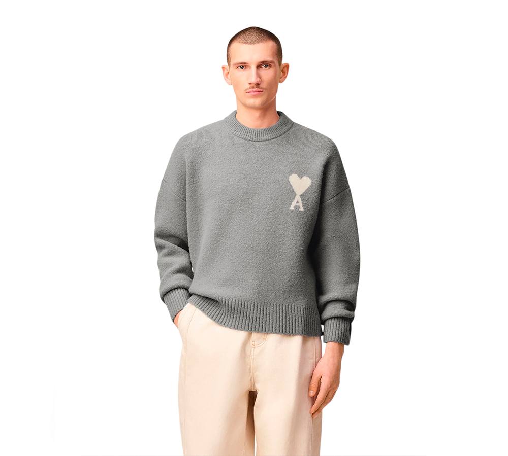 Ami De Coeur Crewneck Sweater - Grey Alpaca