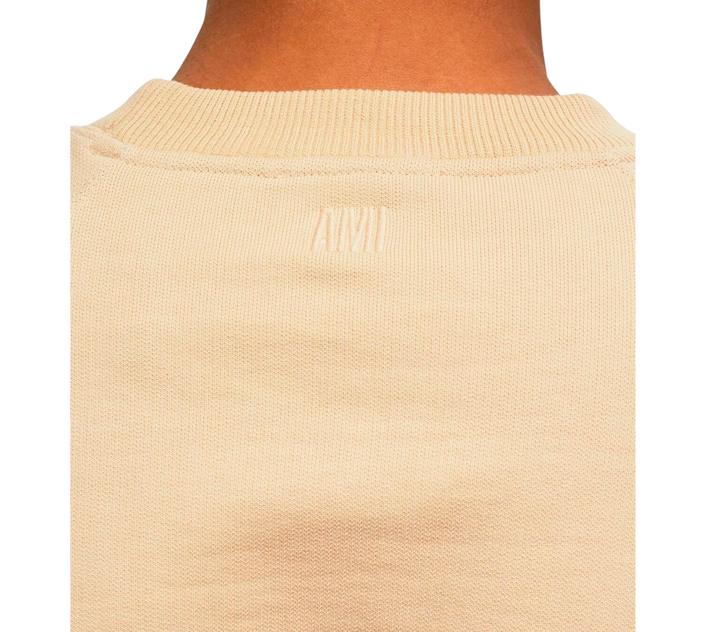Ami Paris Tonal Ami De Coeur Crewneck - Beige