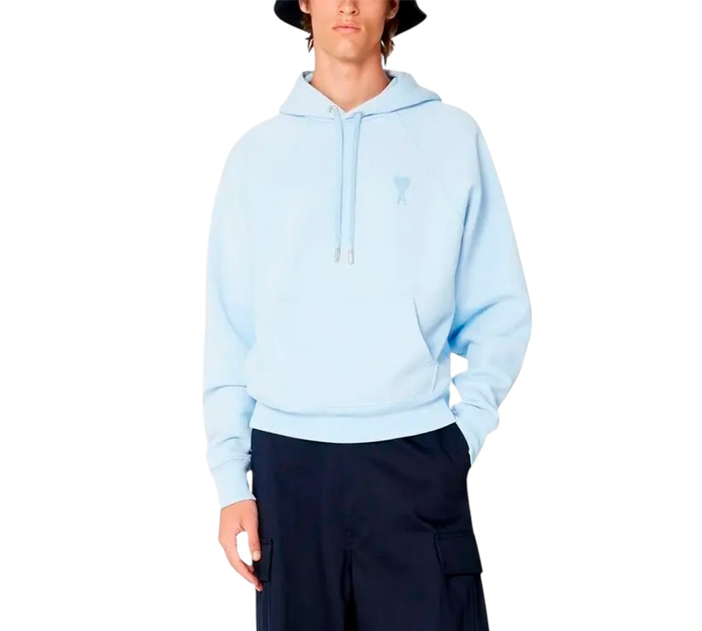 Ami Paris Ami De Coeur Hoodie - Sky Blue