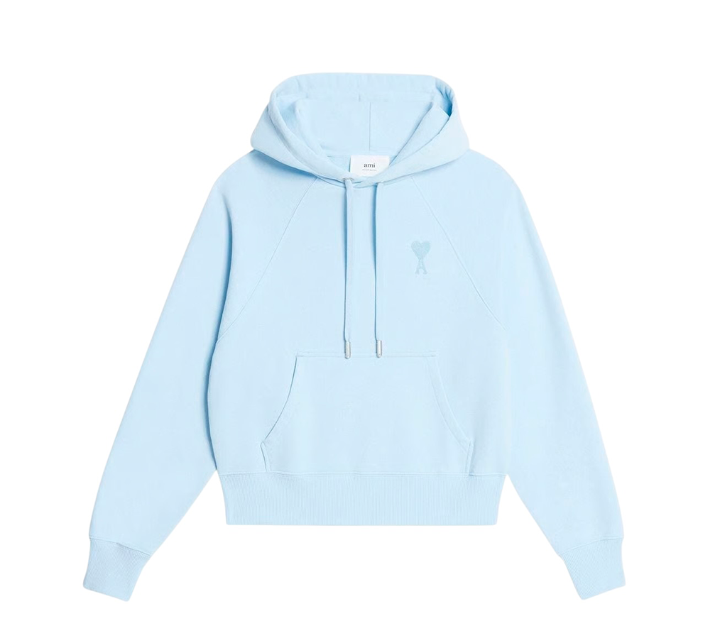 Ami Paris Ami De Coeur Hoodie - Sky Blue