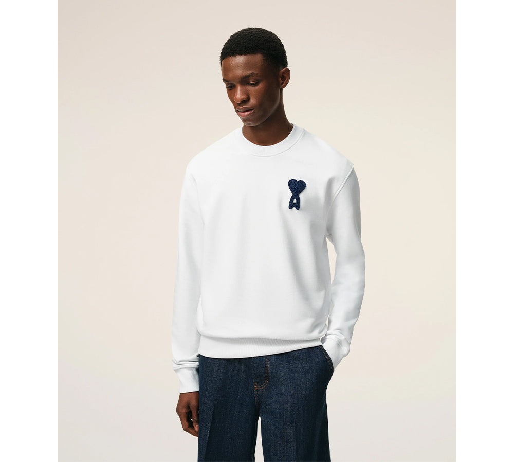 Ami De Coeur Cotton Knitted Sweatshirt -  White