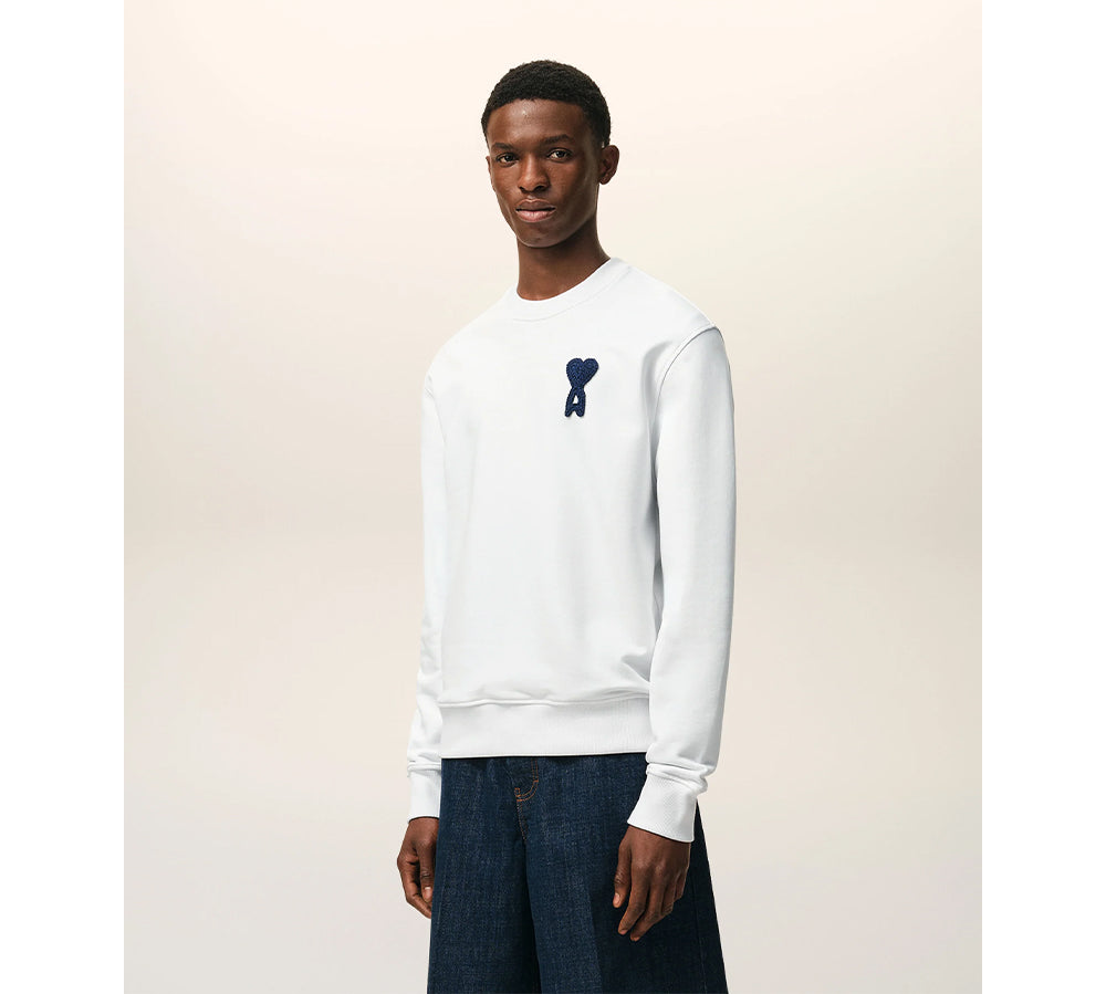 Ami De Coeur Cotton Knitted Sweatshirt -  White