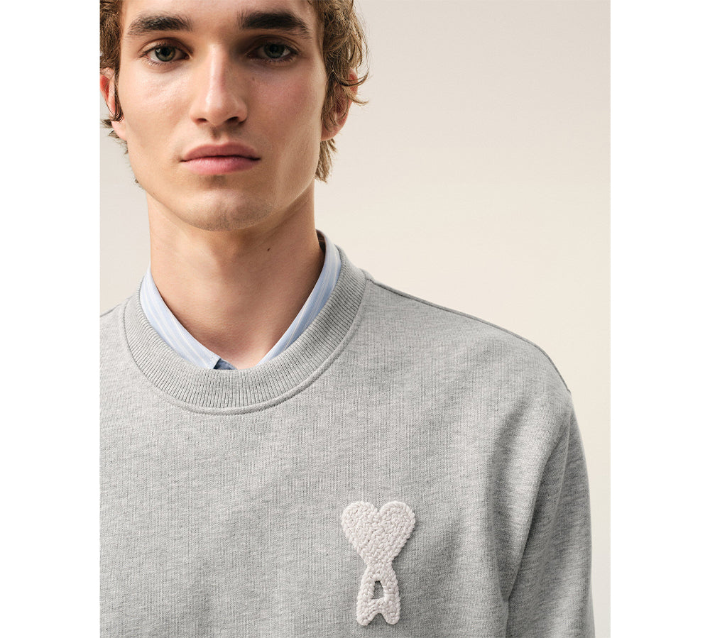 Ami De Coeur Cotton Knitted Sweatshirt - Grey