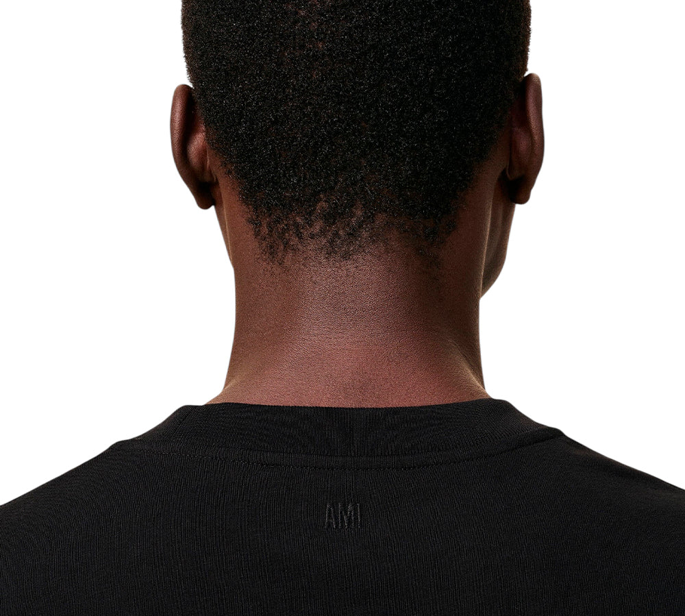 AMI Cotton Ami De Coeur T-shirt - Black