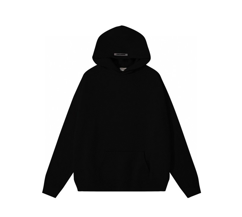 Fear Of God Essentials 3M Reflective Logo Pullover Hoodie - Black