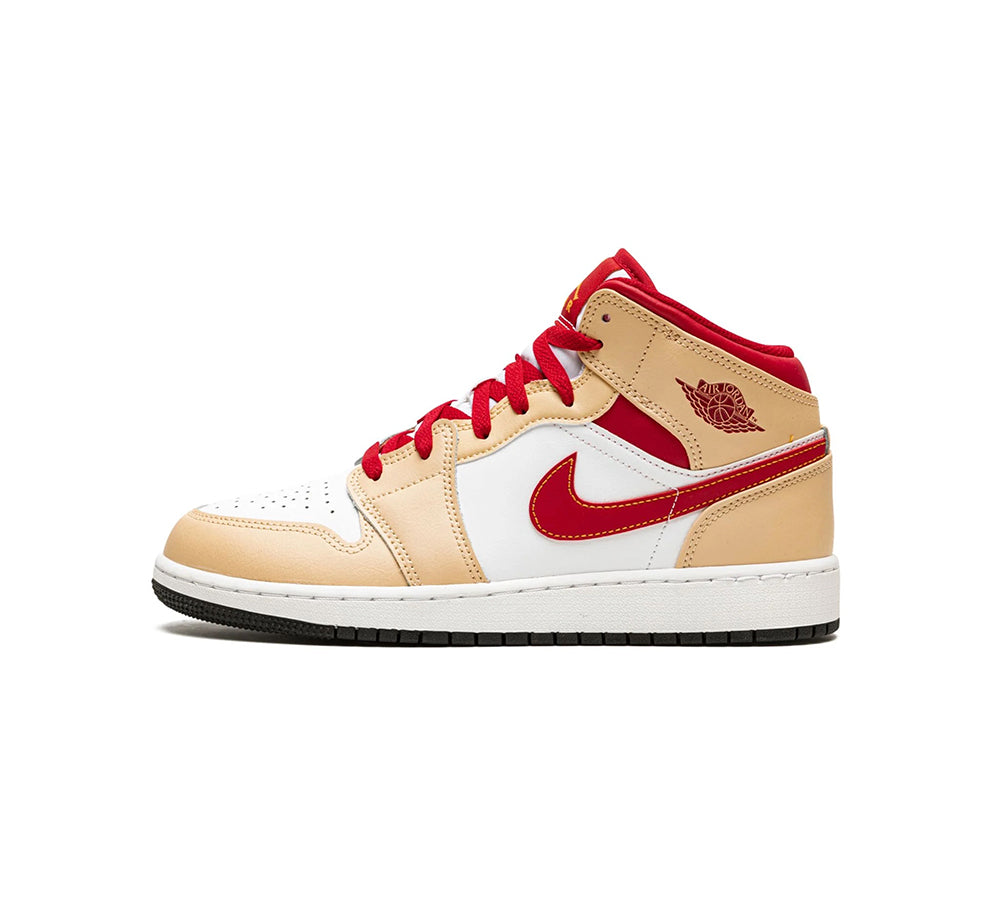 Jordan 1 Mid - Light Curry Cardinal