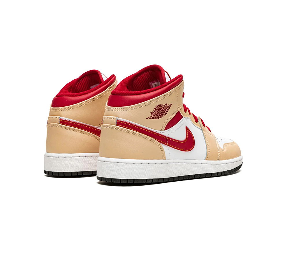 Jordan 1 Mid - Light Curry Cardinal