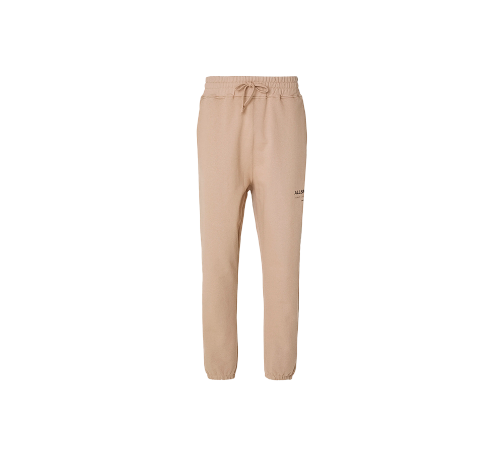 AllSaints Underground Straight Cuffed Logo Sweatpants - Toffee Taupe