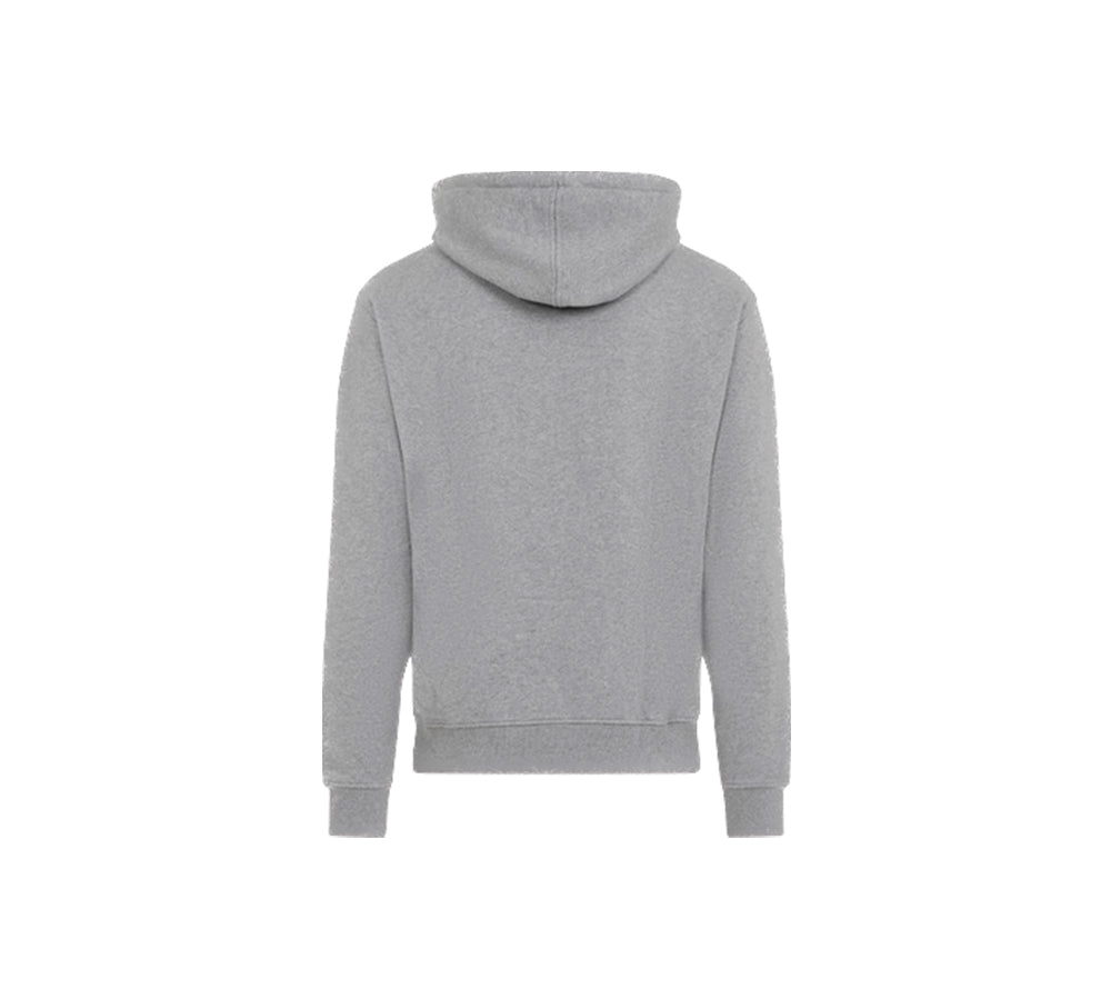 Ami Paris Small Red Ami De Coeur Hoodie - Heather Grey