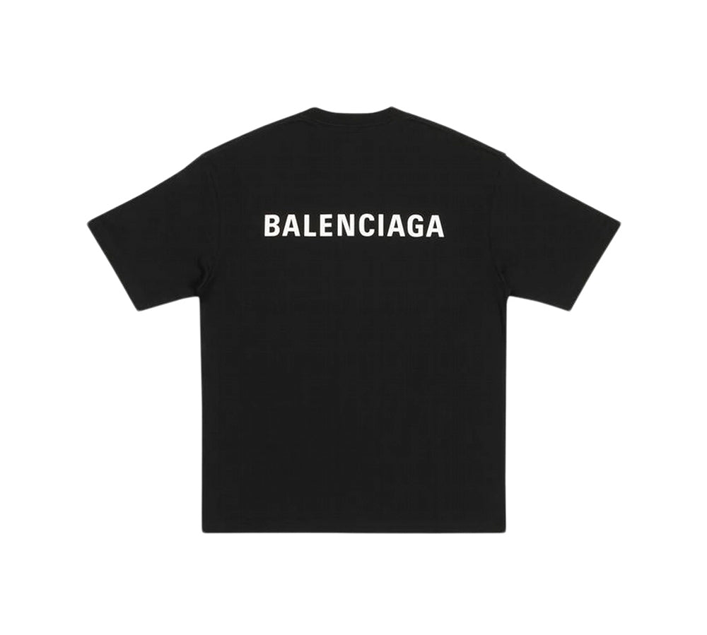 Balenciaga Logo Medium Fit T-shirt - Black