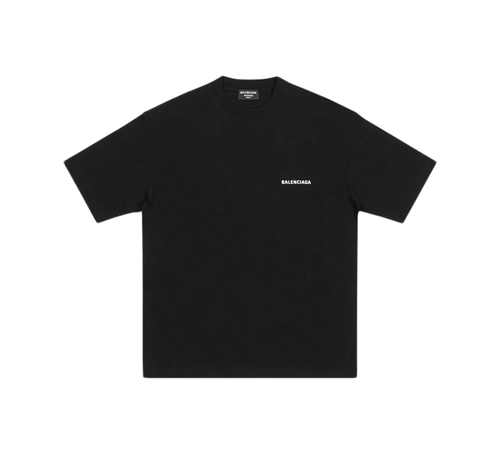 Balenciaga Logo Medium Fit T-shirt - Black