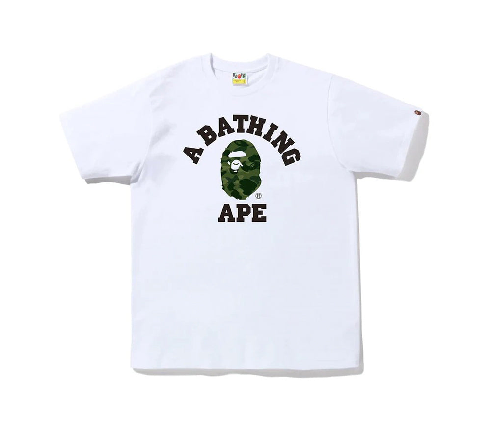 BAPE Color Camo College Tee (FW22) - White Green