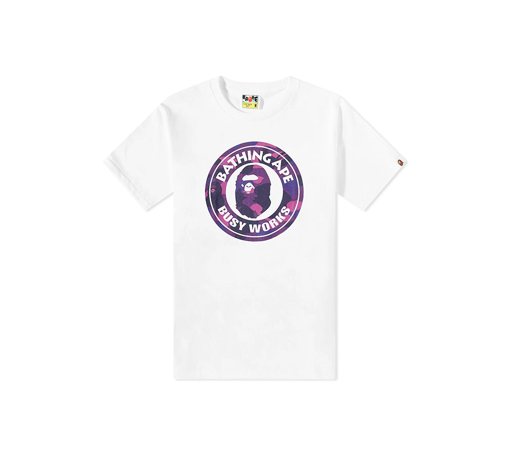 A Bathing Ape Colour Camo Busy Works T-Shirt - White Purple