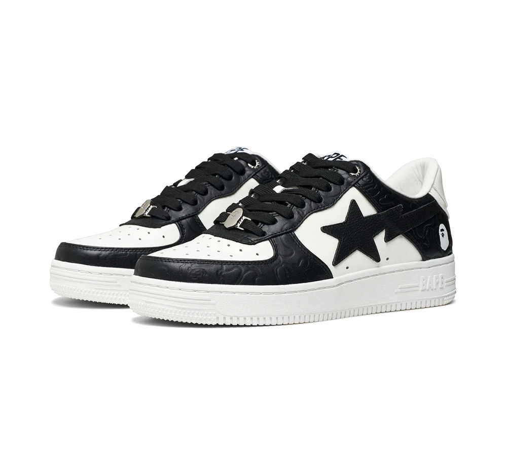 A Bathing Ape Bape Sta Low #4 - Black/White