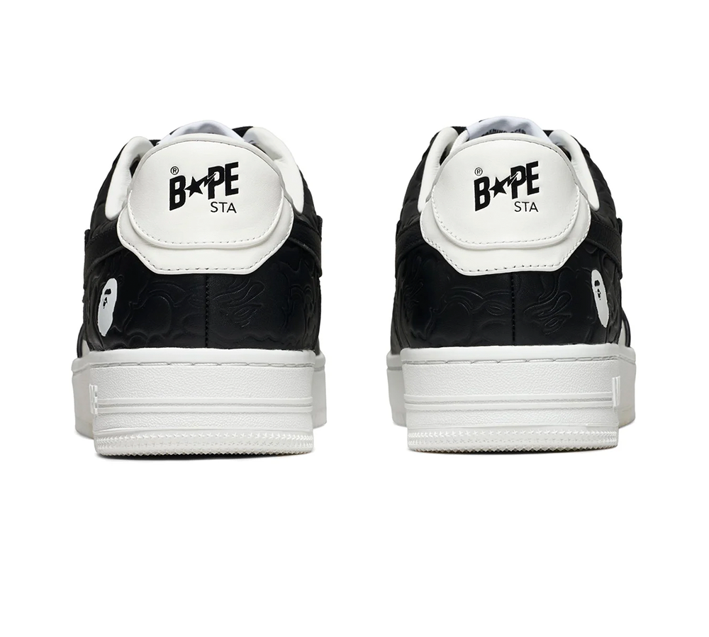 A Bathing Ape Bape Sta Low #4 - Black/White