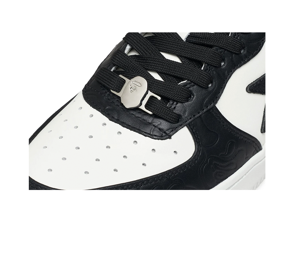 A Bathing Ape Bape Sta Low #4 - Black/White