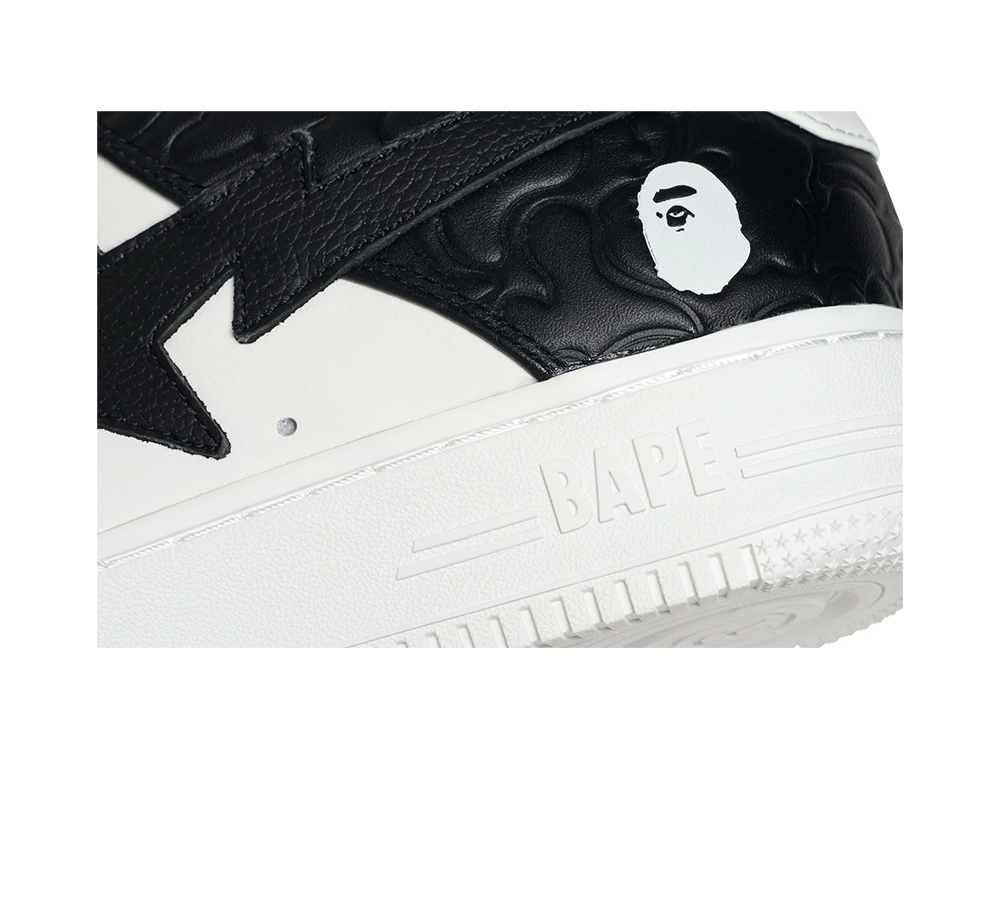 A Bathing Ape Bape Sta Low #4 - Black/White