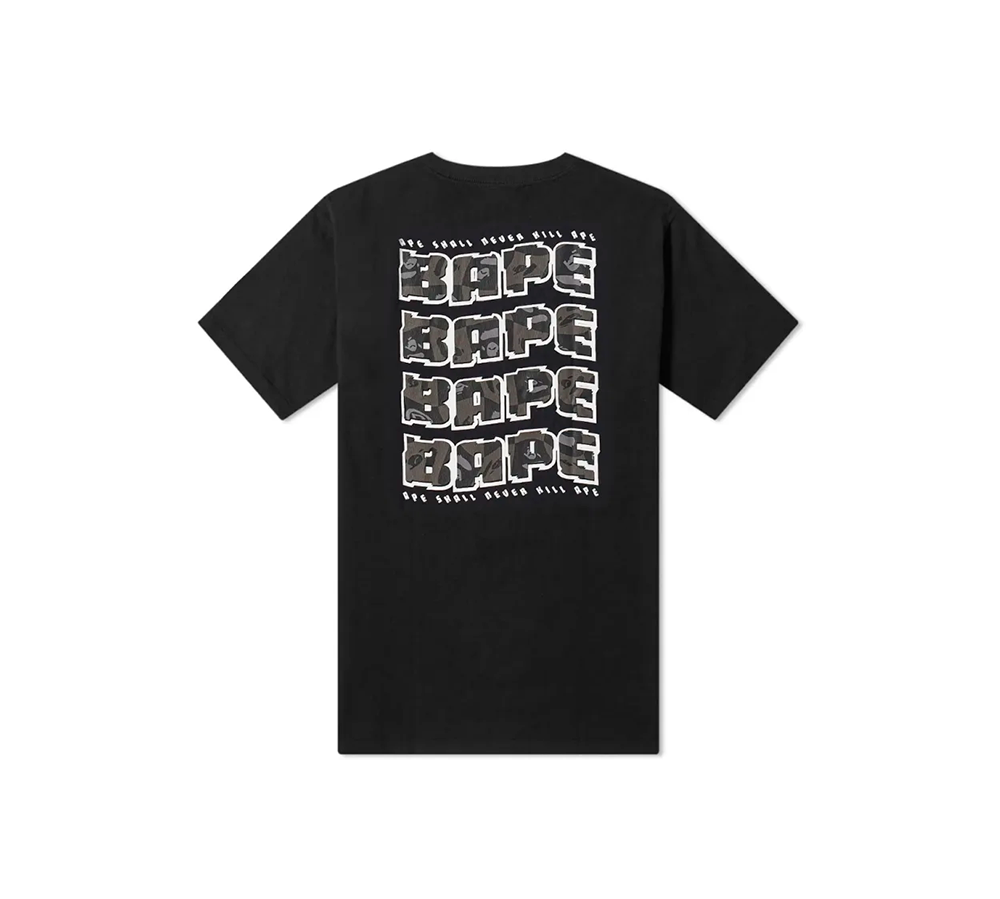 A Bathing Ape BAPE Distortion T-Shirt - Black