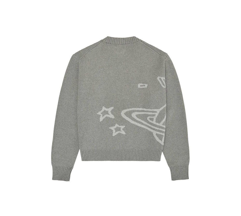 Broken Planet Knit Sweater - Heather Grey