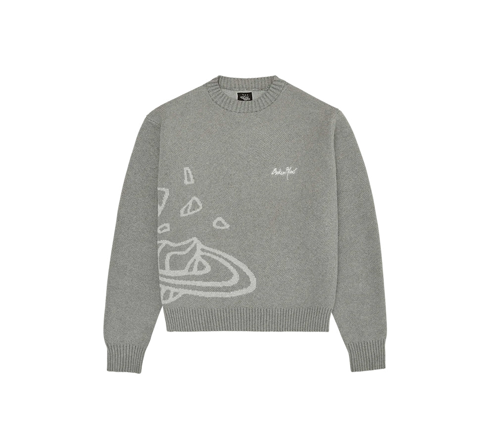 Broken Planet Knit Sweater - Heather Grey