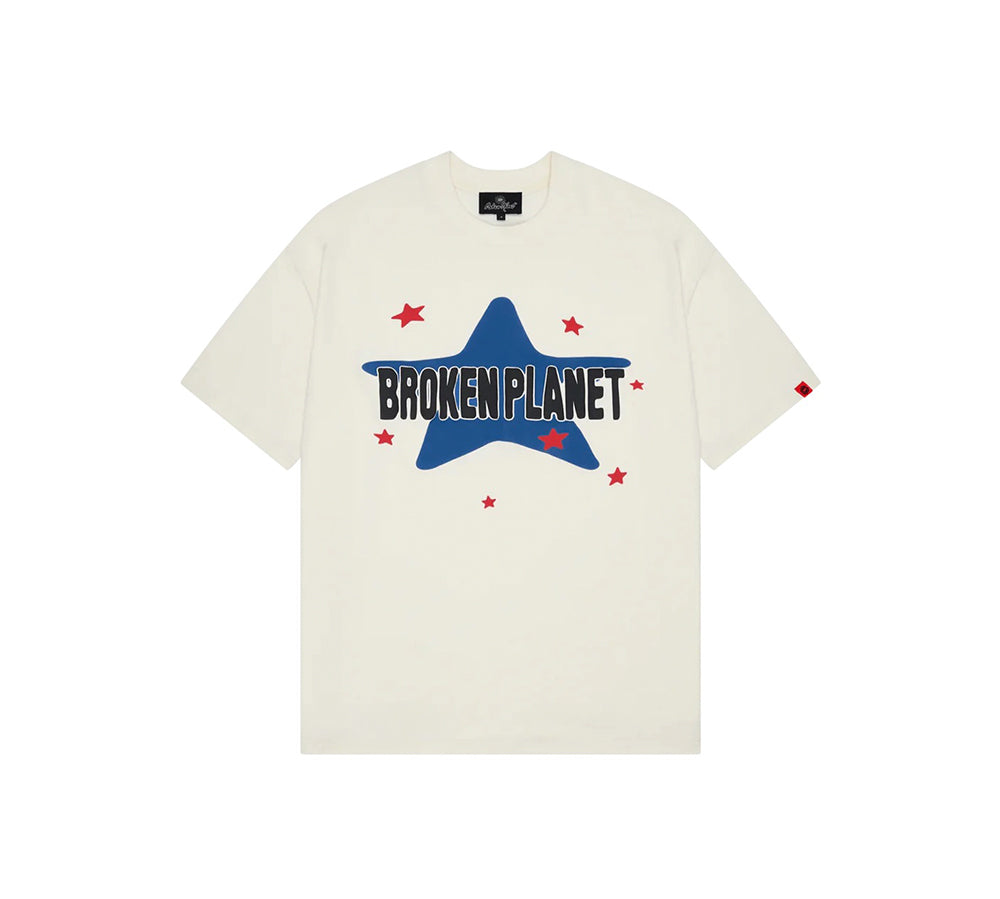 Broken Planet T-Shirt 'Star' - Vanilla White