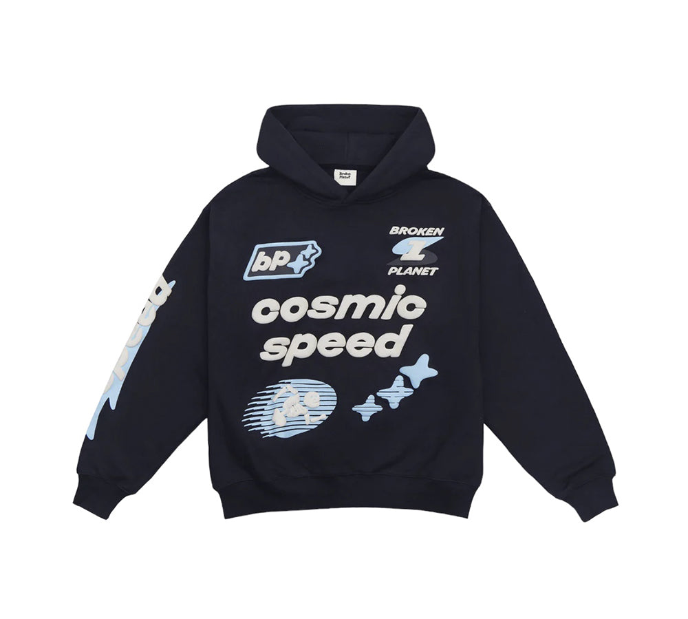 Broken Planet Cosmic Speed Hoodie - Midnight Black