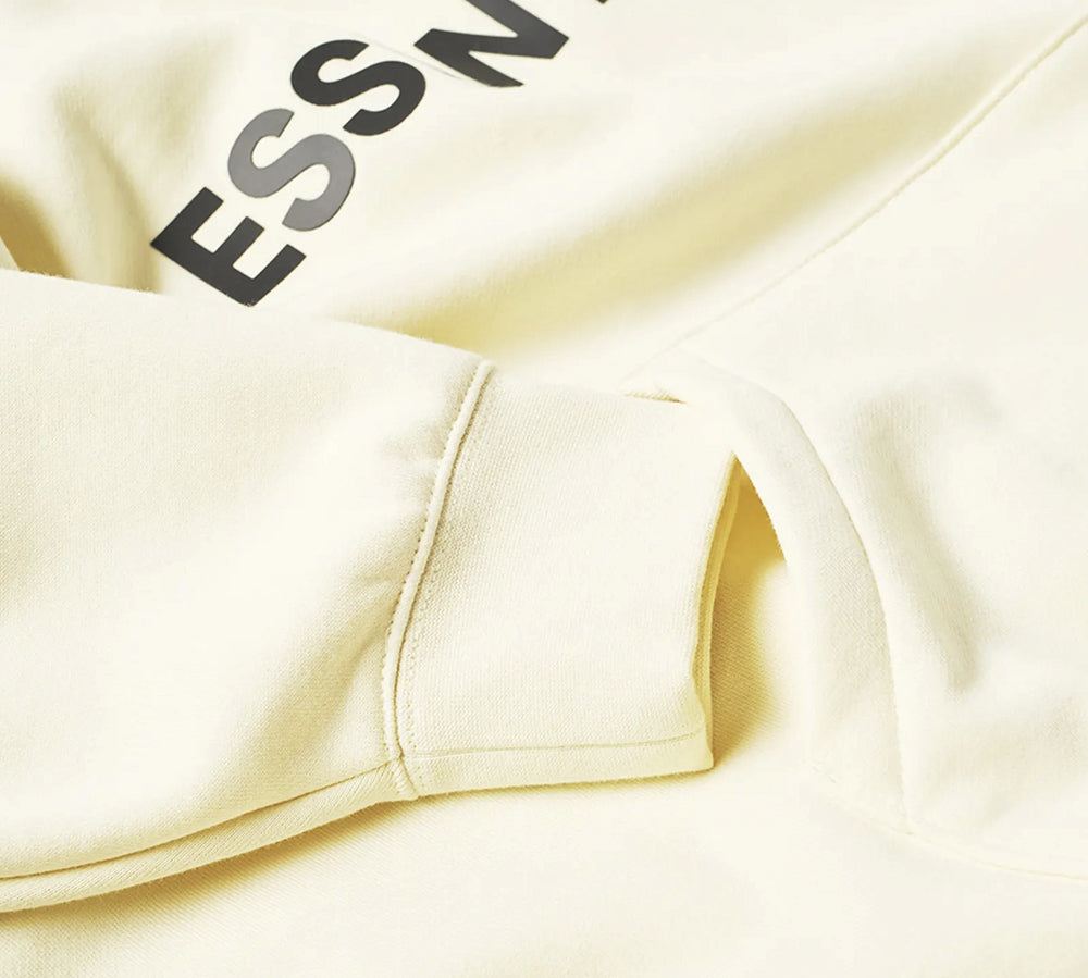 Fear of God Essentials Pullover Hoodie Applique Logo - Buttercream