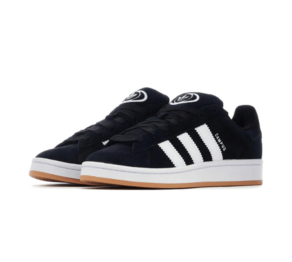 adidas Campus 00s Júnior - Core Black (Sola Branca & Cordões Standard)