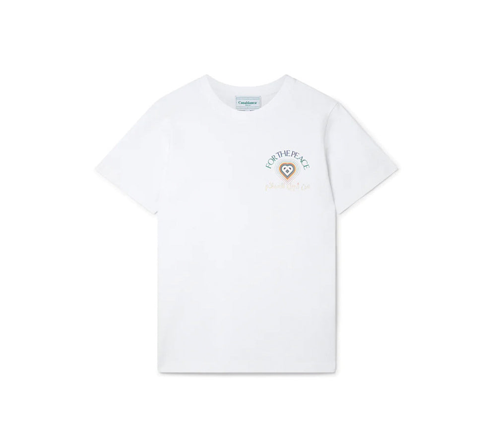 Casablanca 'For The Peace' Cotton T-shirt - WHITE