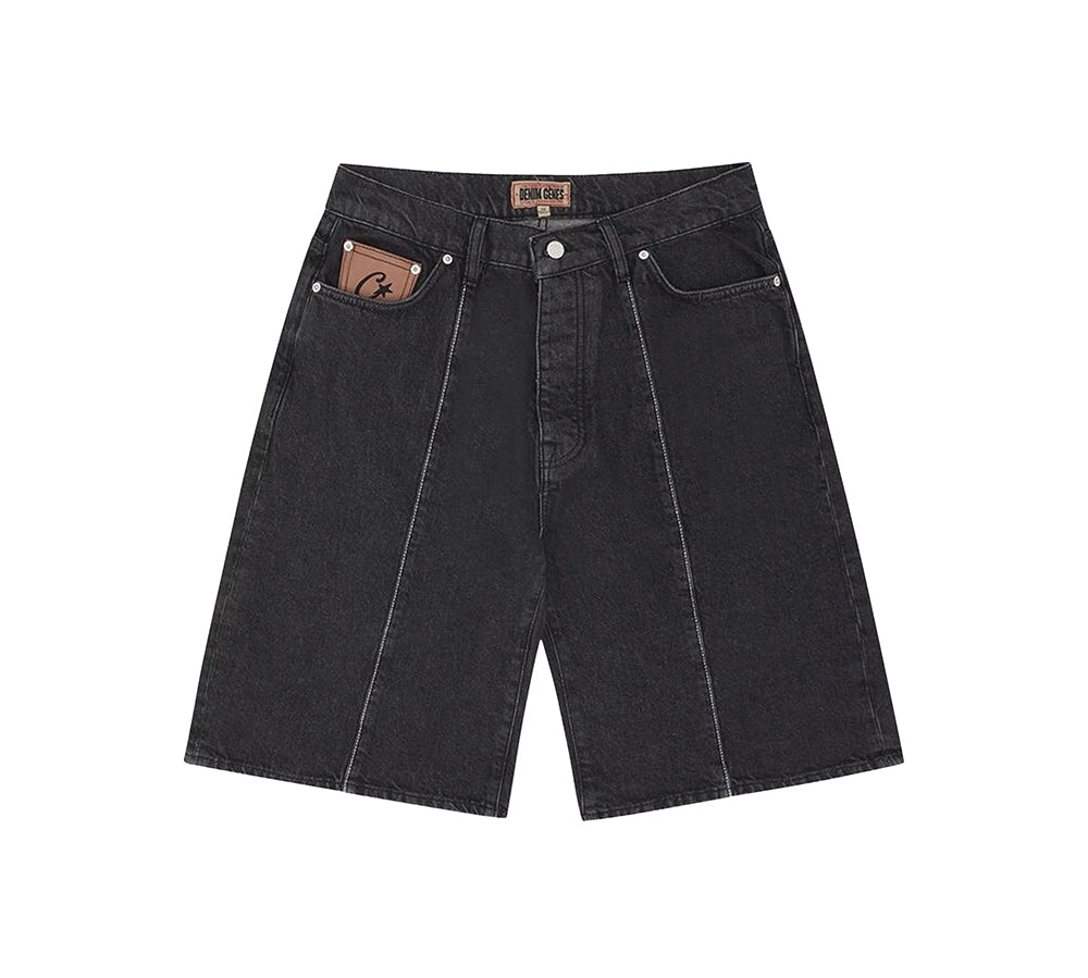 Corteiz C-Star Denim Shorts - BLACK