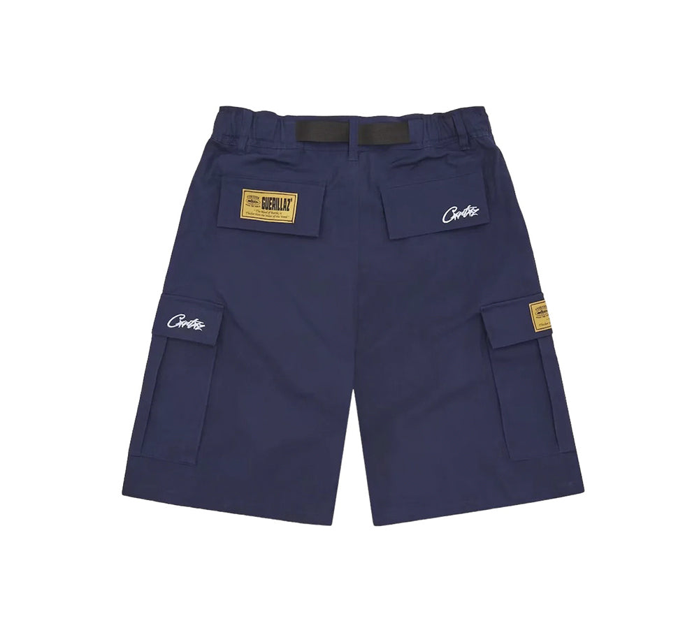 Corteiz Alcatraz Cargo Shorts - Navy