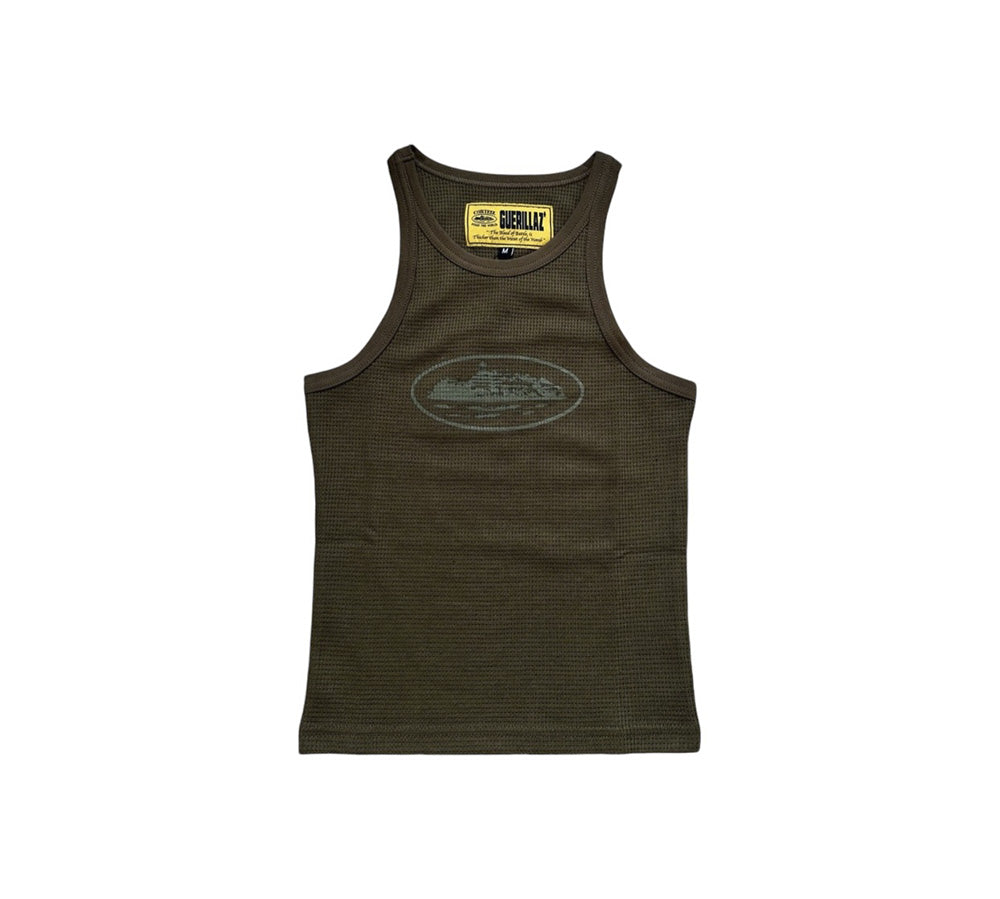 Corteiz Alcatraz Tank Top - Olive