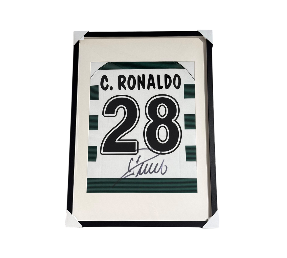 Camisola Autografada Cristiano Ronaldo – Sporting CP c/Certificado (Estreia 2002)