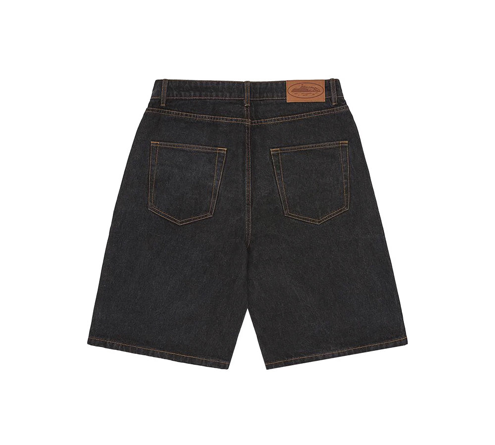 Corteiz Alcatraz Baggy Shorts - Washed Black