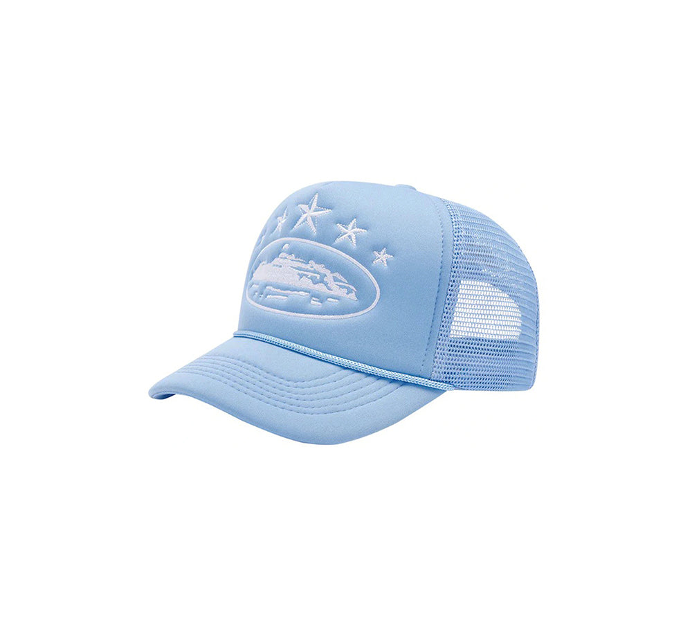 Corteiz 5 Starz Alcatraz Trucker - Baby Blue