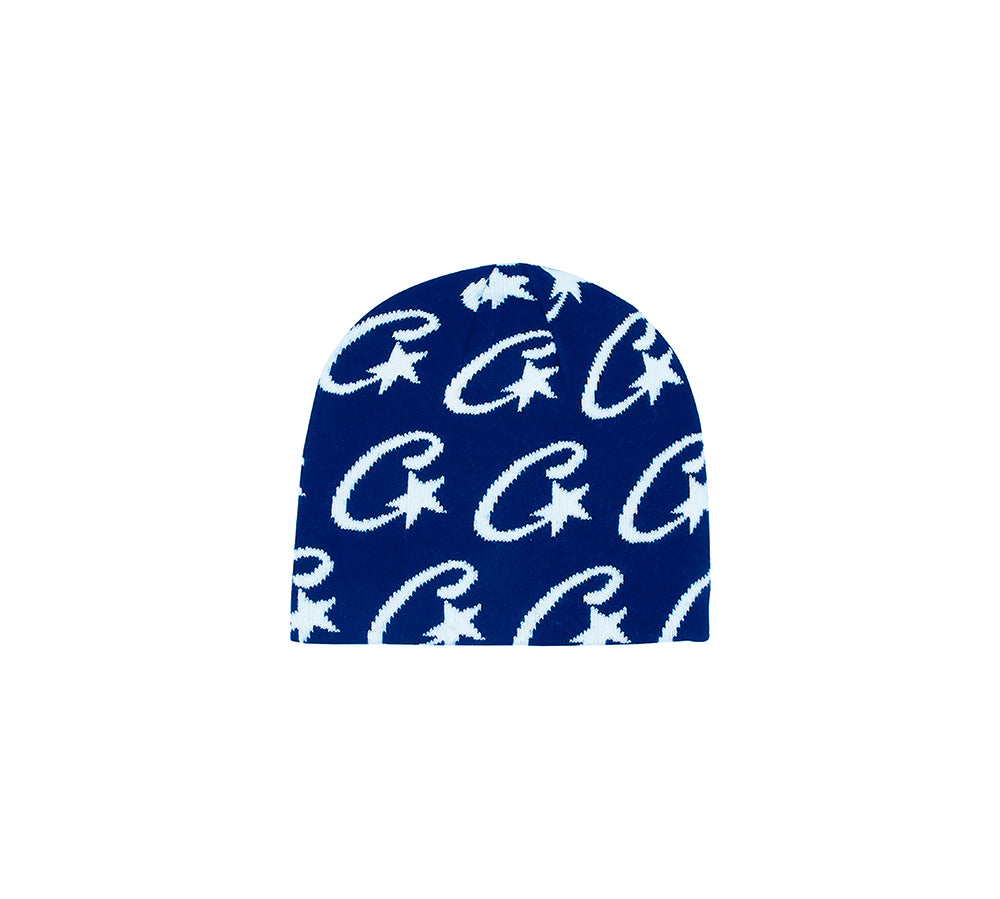 Corteiz Cstarz Monogram Beanie - Blue