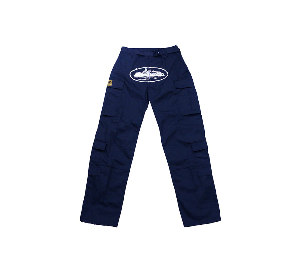 Corteiz Guerillaz Cargo Pants - Navy