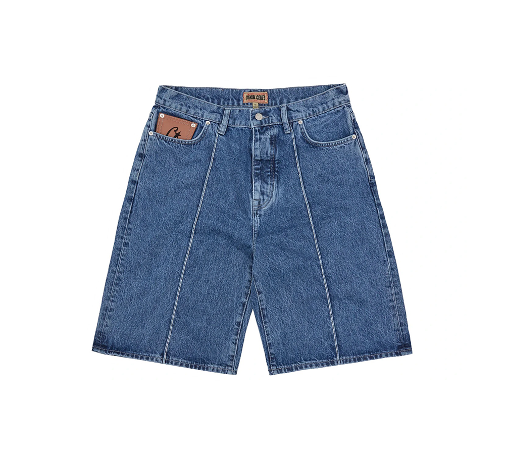 Corteiz C-Star Denim Shorts - Faded Blue