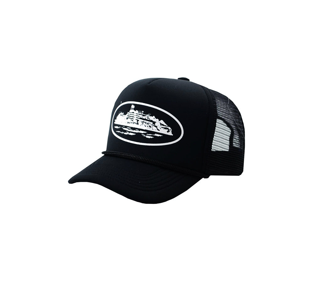 Corteiz Alcatraz Trucker Hat - Black