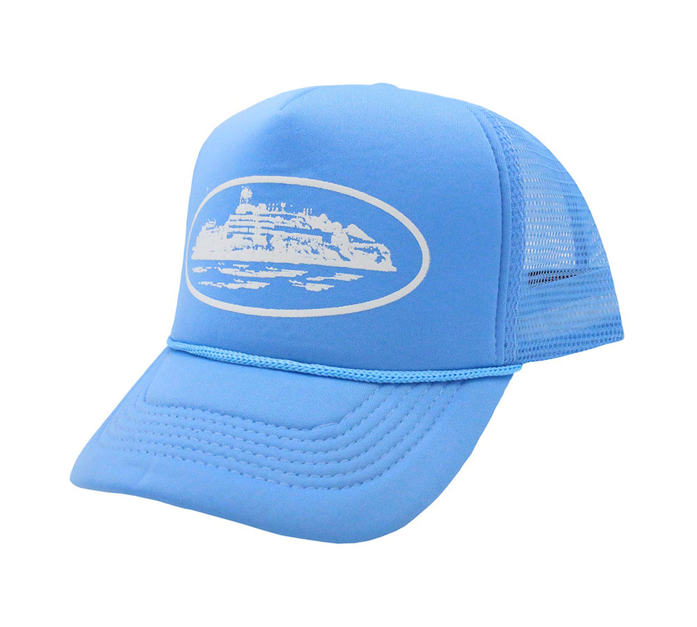 Corteiz Alcatraz Trucker Hat Baby Blue