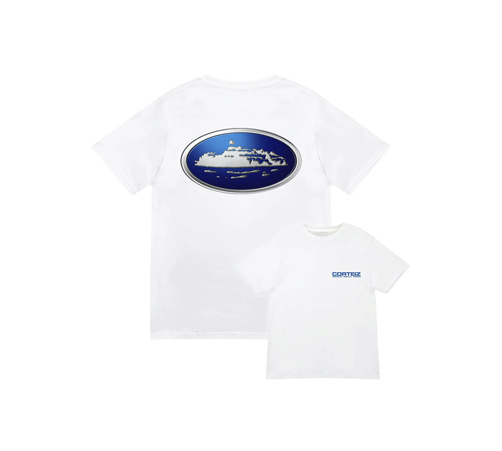 Corteiz Alcatraz World Rally Tee White