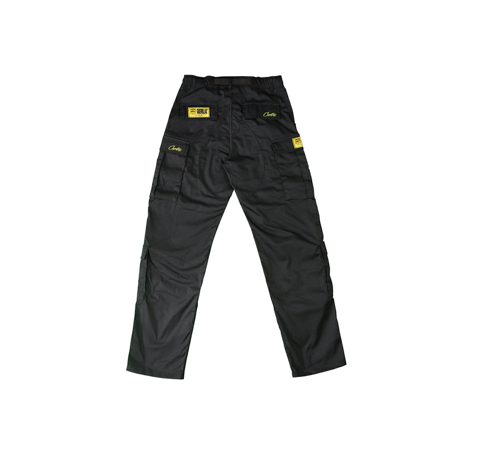 Corteiz Yella Guerillaz Cargos - Black/Yellow