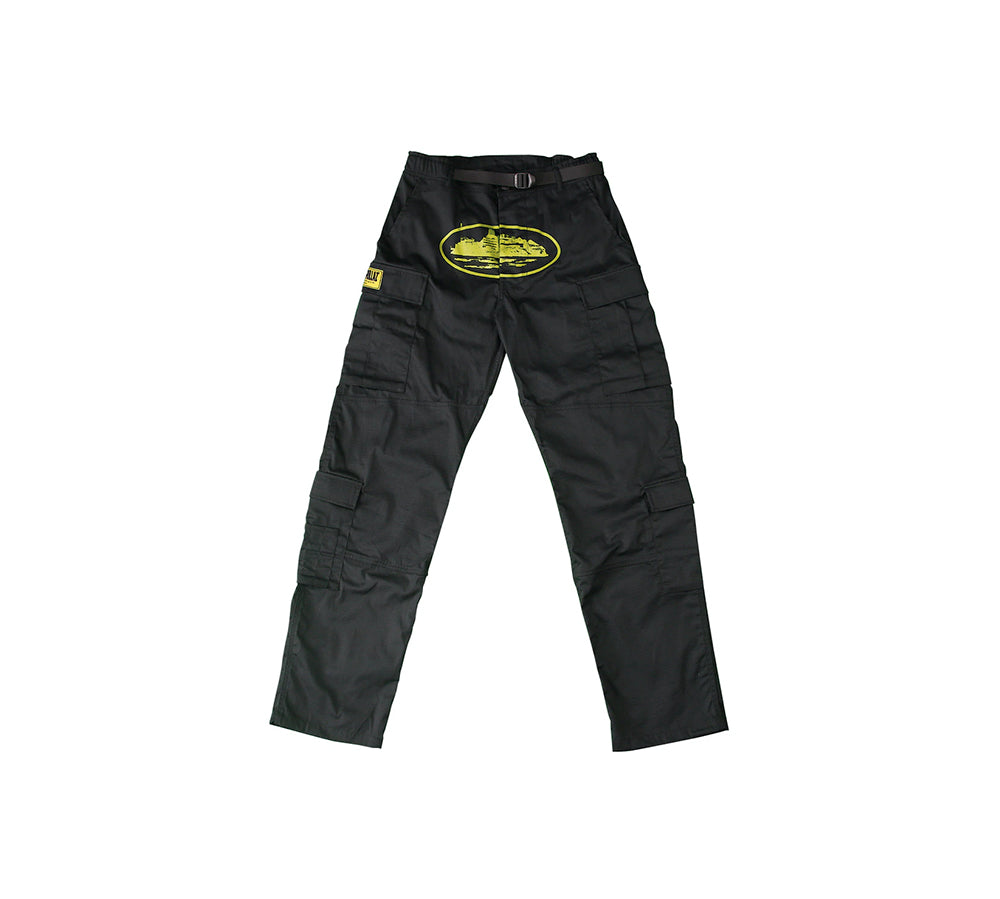 Corteiz Yella Guerillaz Cargos - Black/Yellow