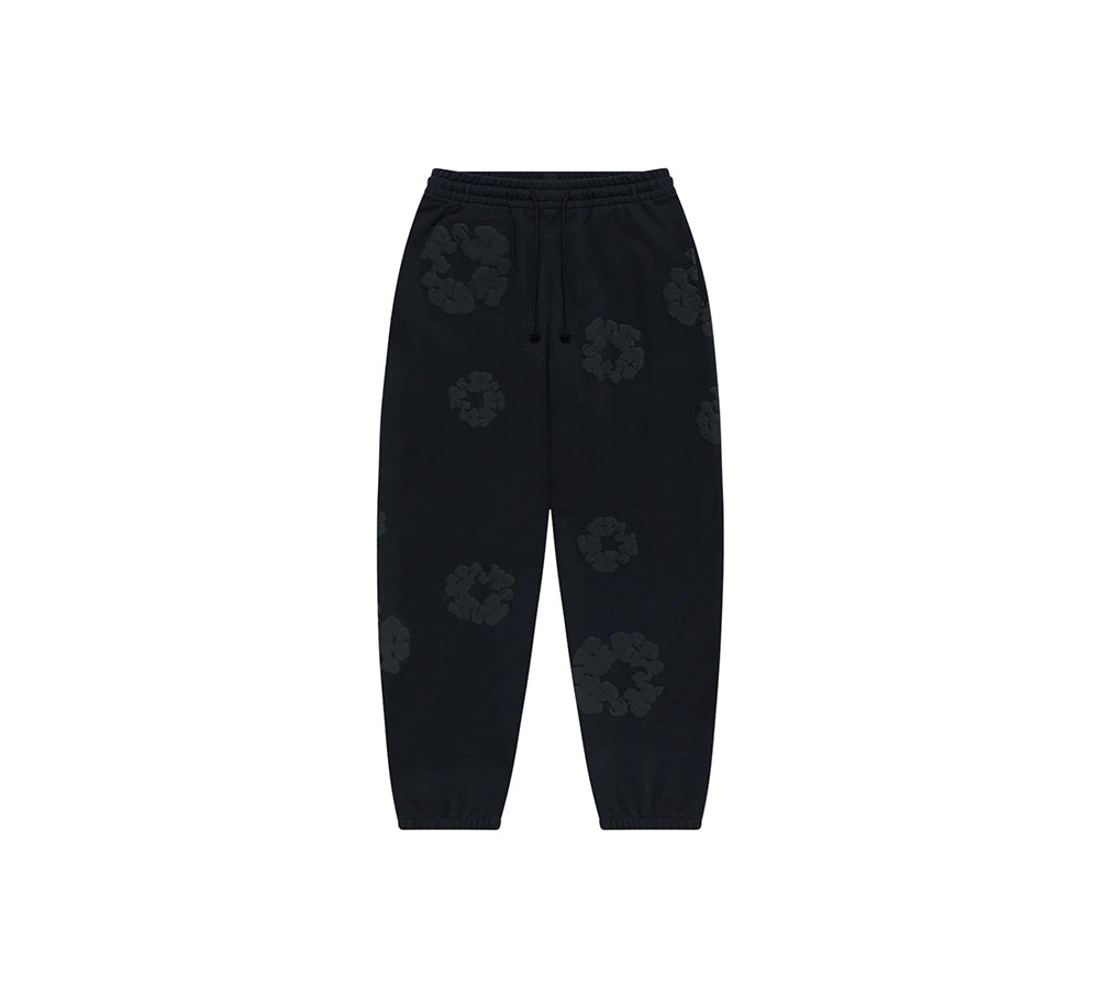 Denim Tears - Mono Cotton Wreath Sweatpants - Black/Black