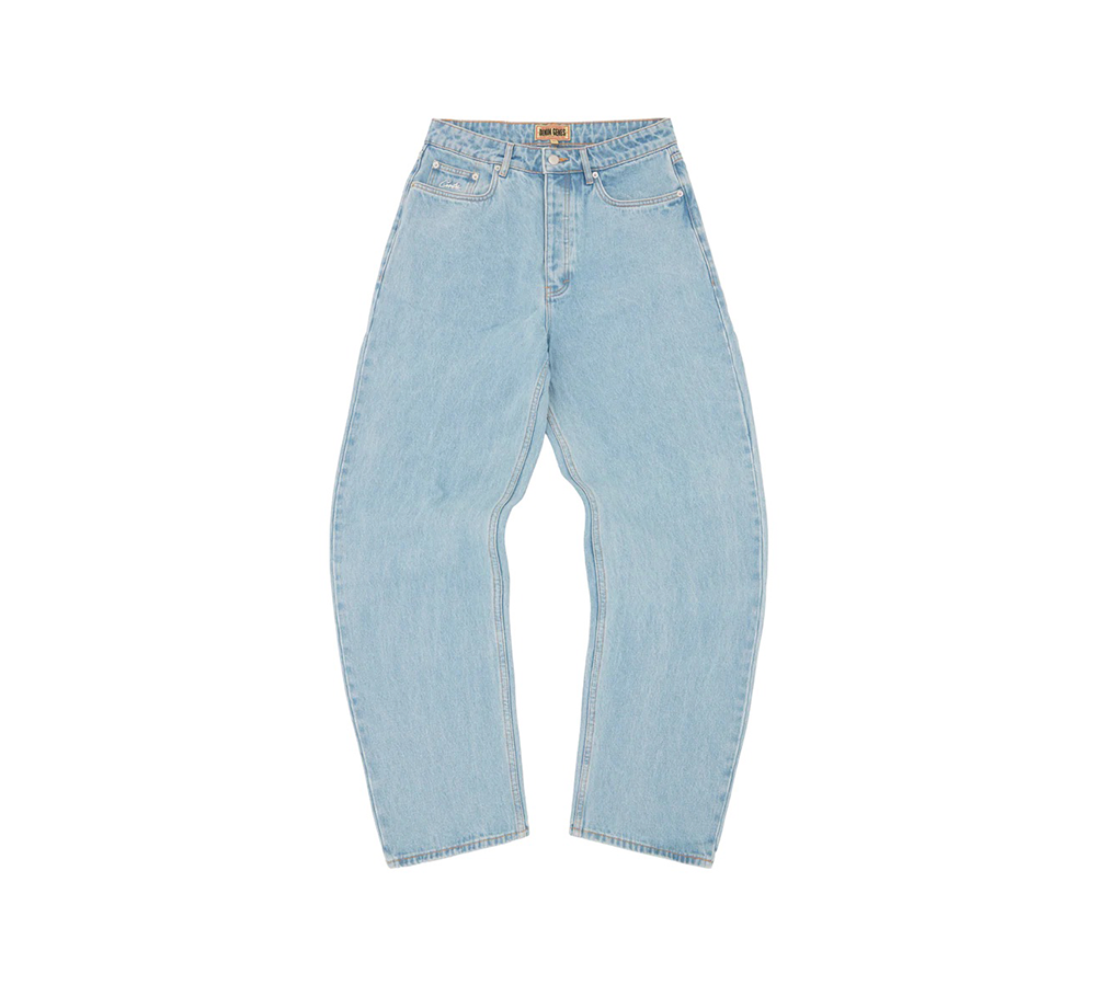 Corteiz Dual Stripe Baggy Jeans - Stone Wash
