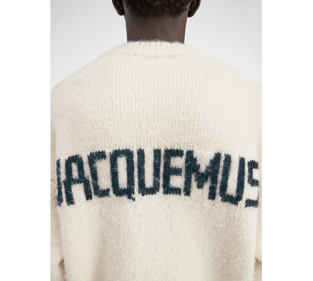 Jacquemus The Pavane knit Jacquard logo sweater - White