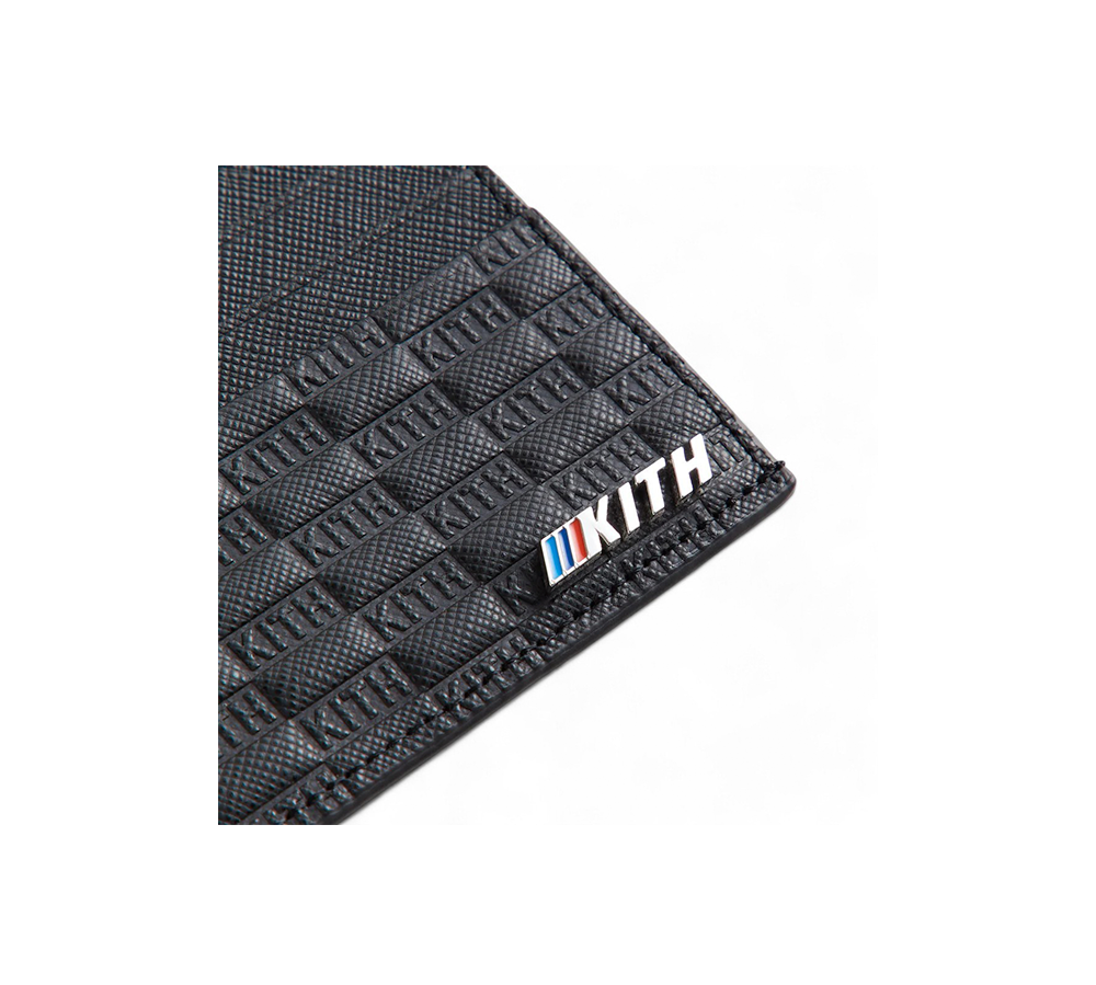 Kith for BMW Monogram Leather Card Holder - Black